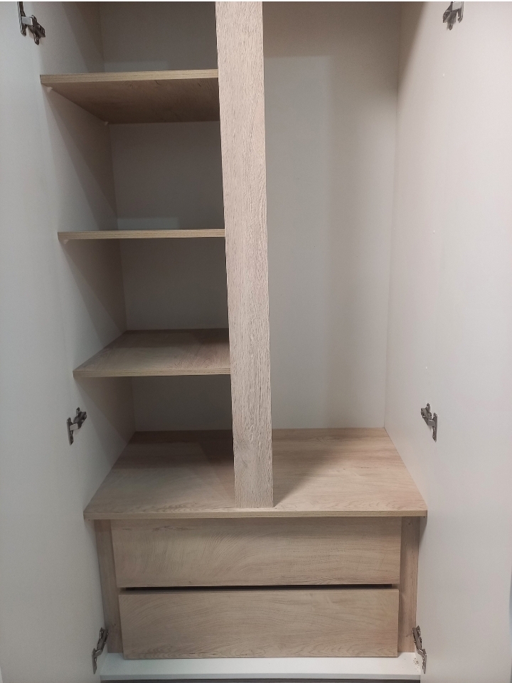 Фотография покупателя товара Шкаф двухстворчатый «Муссон 13.198», 874×522×2298 мм, цвет белый шагрень/дуб эндгрейн - Фото 2