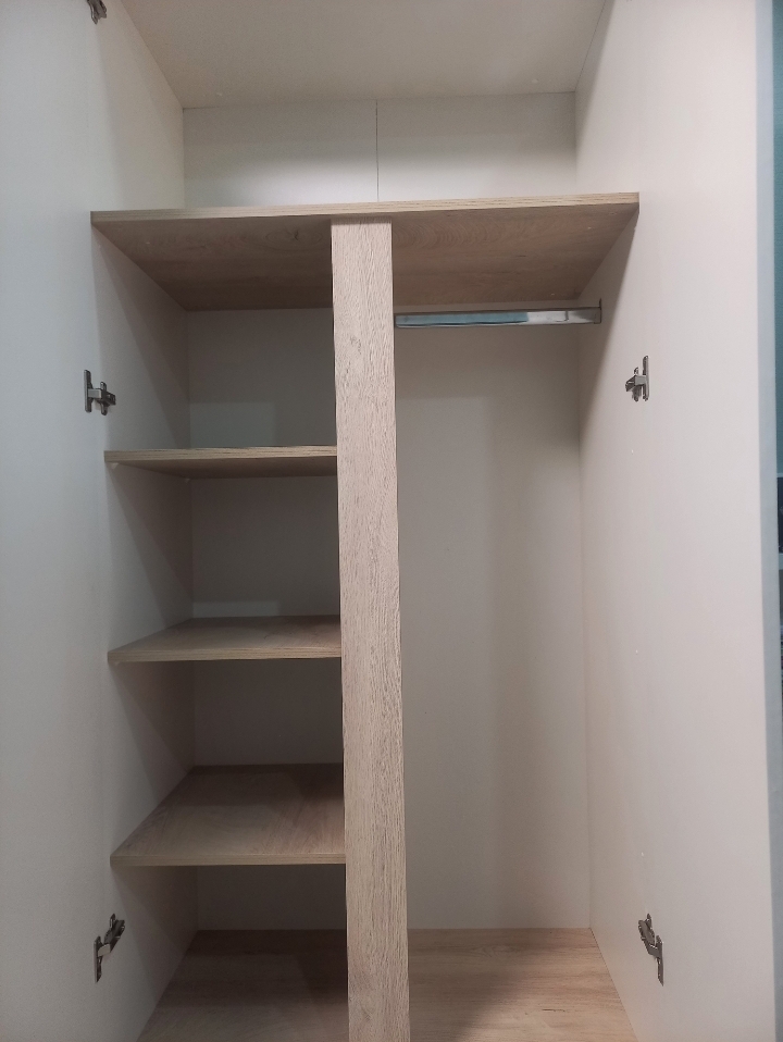 Фотография покупателя товара Шкаф двухстворчатый «Муссон 13.198», 874×522×2298 мм, цвет белый шагрень/дуб эндгрейн - Фото 3