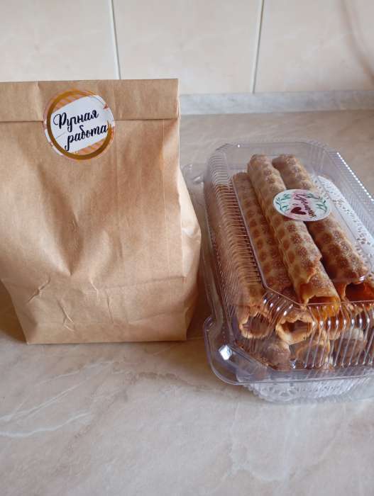 Фотография покупателя товара Пакет крафт бумажный, фасовочный, прямоугольное дно, 12×8×24 см, 50 г/м² - Фото 1