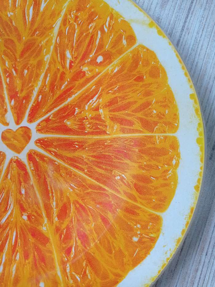 Фотография покупателя товара Тарелка «Апельсин», d=21,5 см, цвет оранжевый - Фото 2