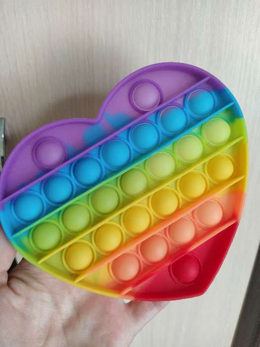 Фотография покупателя товара Антистресс игрушка «Вечная пупырка», сердце, радуга - Фото 2