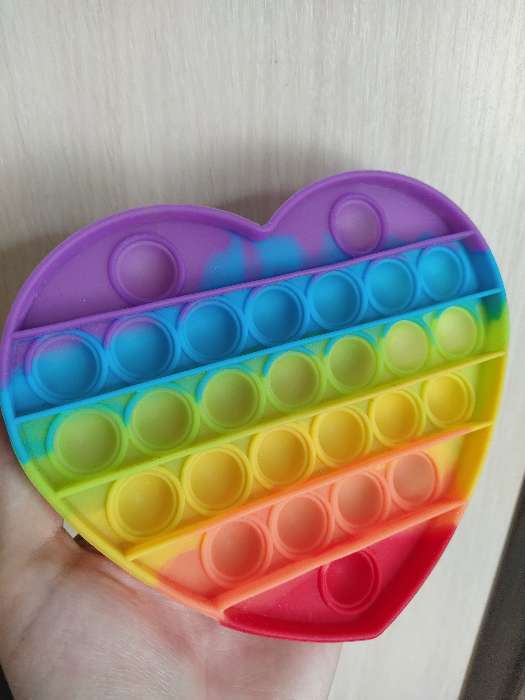 Фотография покупателя товара Антистресс игрушка «Вечная пупырка», сердце, радуга - Фото 1