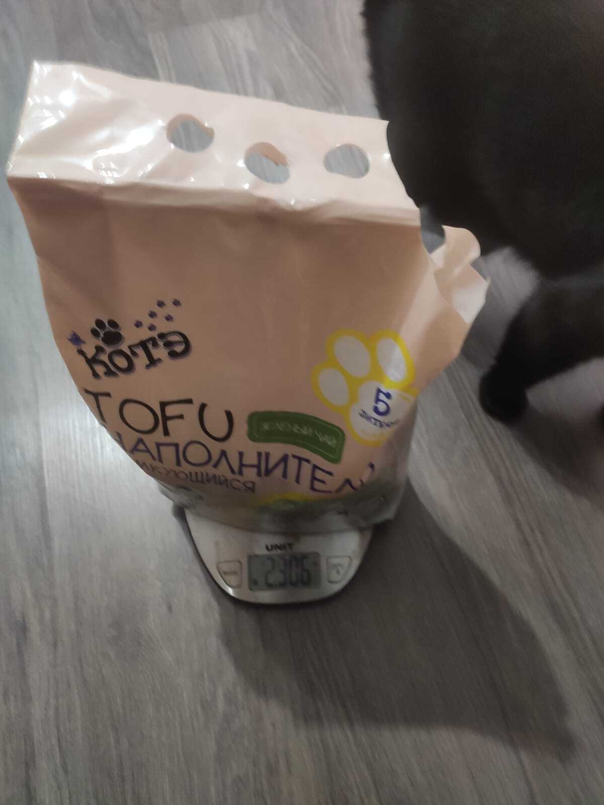 Фотография покупателя товара Наполнитель тофу "Котэ", 5 л, зелёный чай - Фото 1