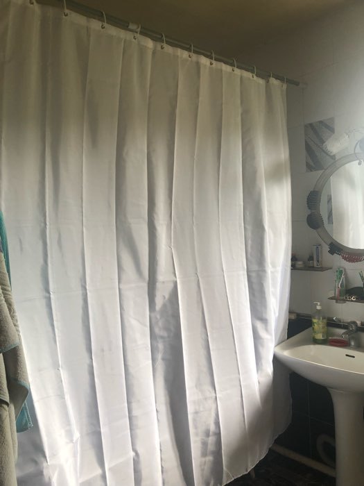 Фотография покупателя товара Штора для ванны SAVANNA «Классика» с люверсами, 180×200 см, цвет белый - Фото 1