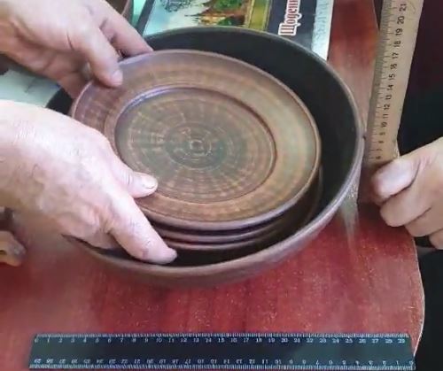 Фотография покупателя товара Набор посуды из красной глины "Эко", 9 предметов: сковорода 3,5 л, глубокие тарелки 0.8 л, плоские тарелки 20 см