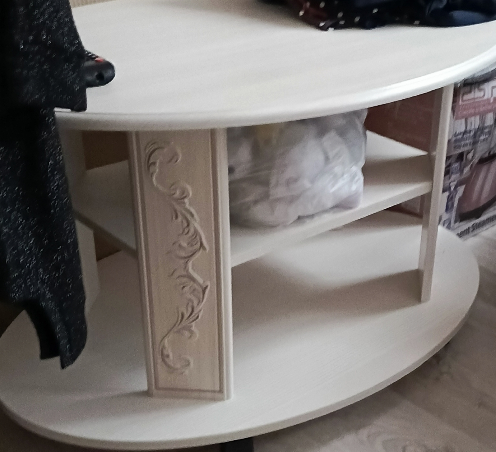 Фотография покупателя товара Стол журнальный «Каролина», 900×600×525 мм, патина, цвет вудлайн кремовый - Фото 1