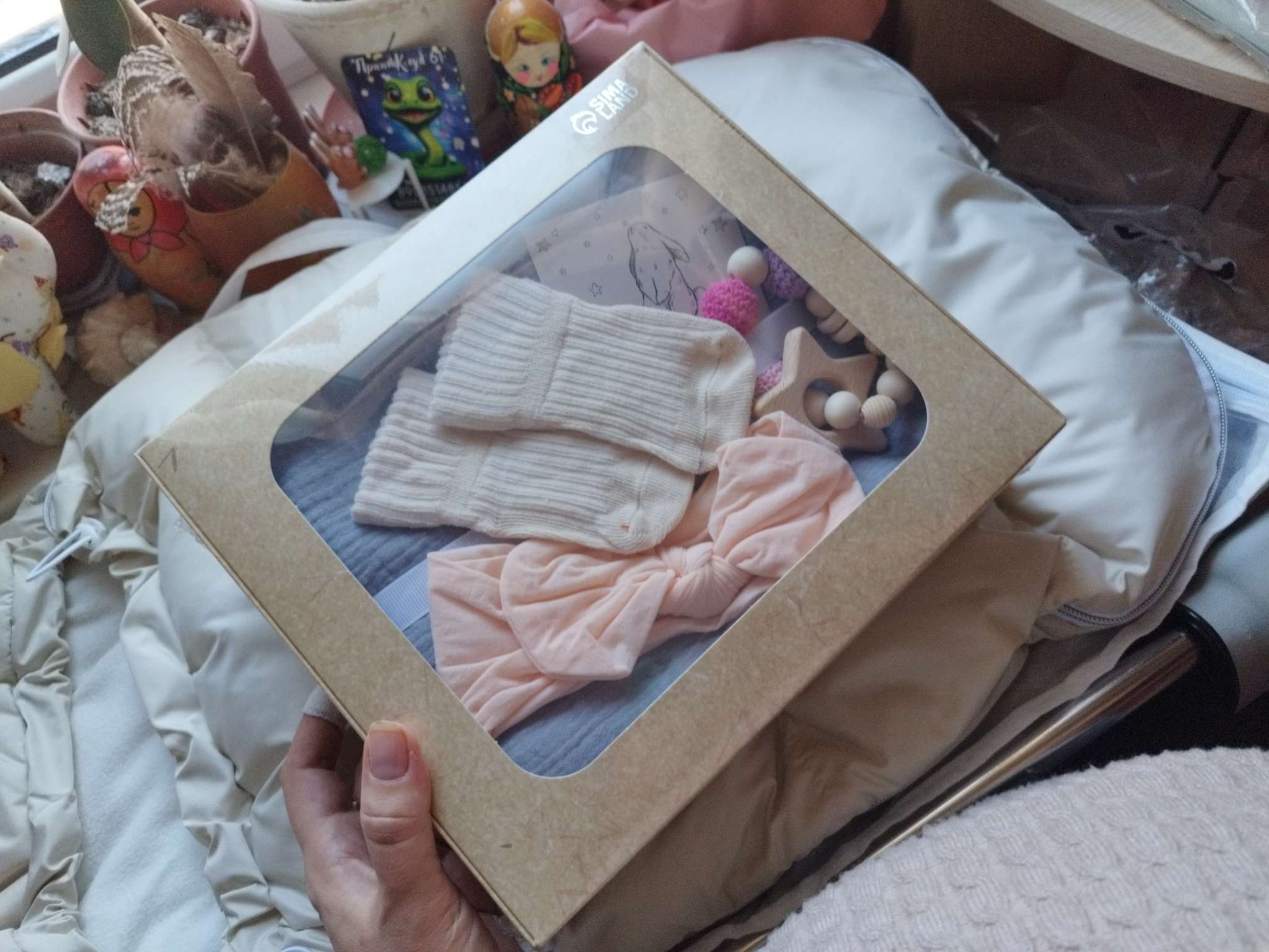 Фотография покупателя товара Подарочный набор Крошка Я "My favorite little bunny", пелёнка 100х130 см и аксессуары - Фото 4