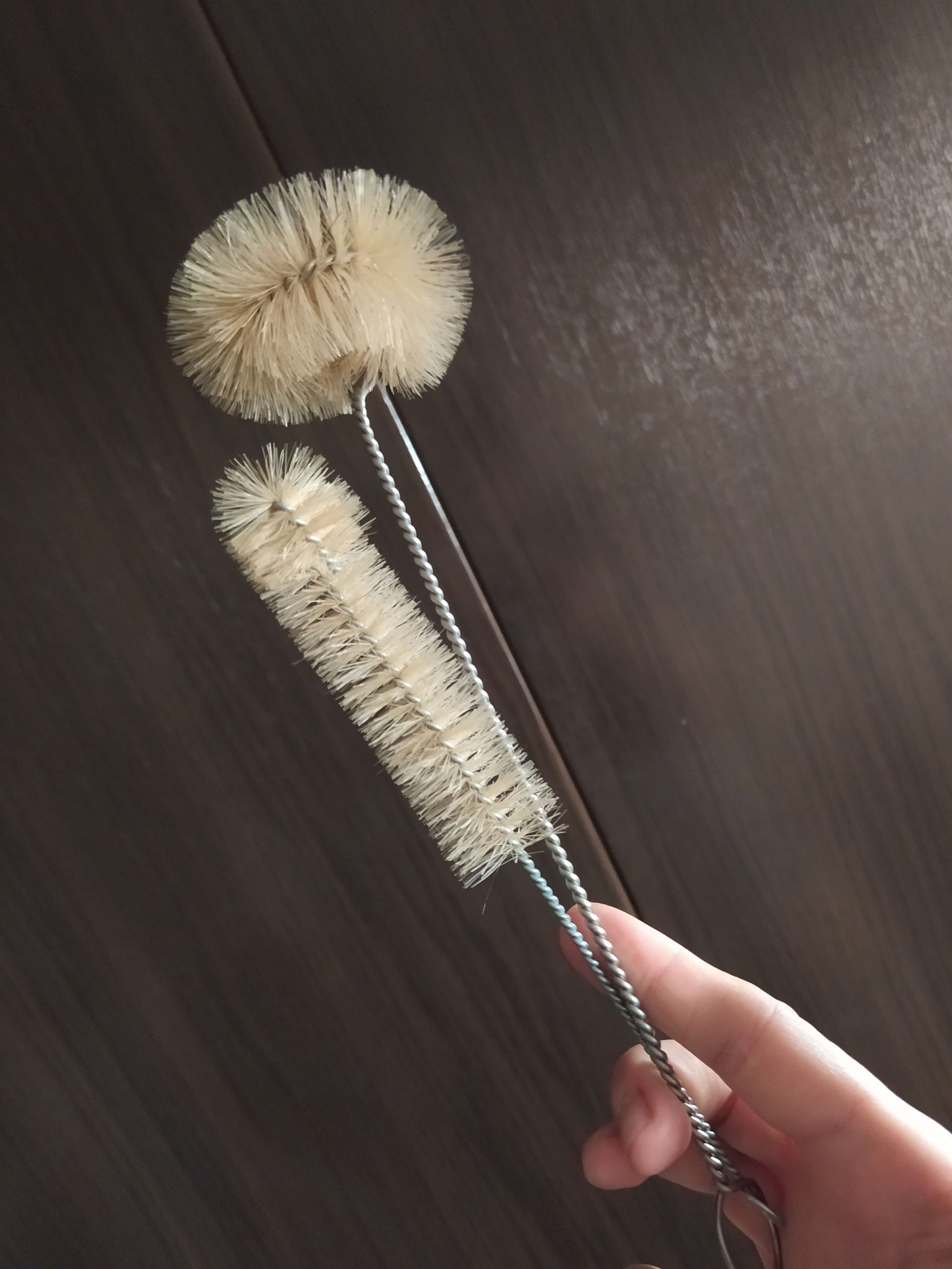 Фотография покупателя товара Ёршик для банок Доляна, 25.5×5.5 см, натуральная щетина - Фото 2