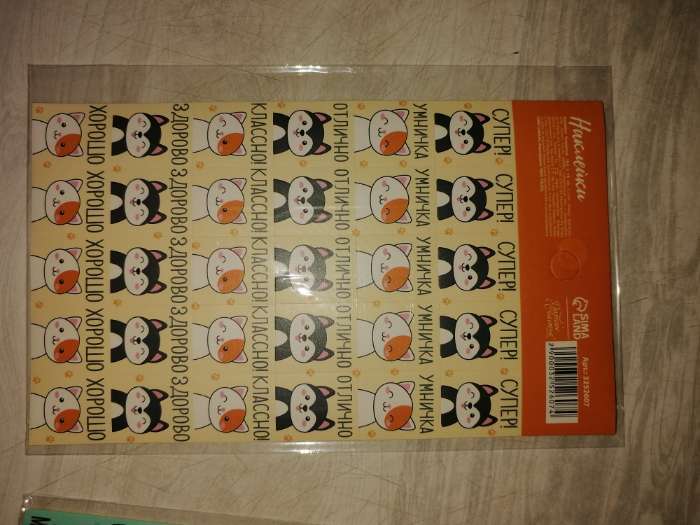 Фотография покупателя товара Наклейки бумажные оценки «Веселые предметы», 10,5 × 18 см - Фото 1