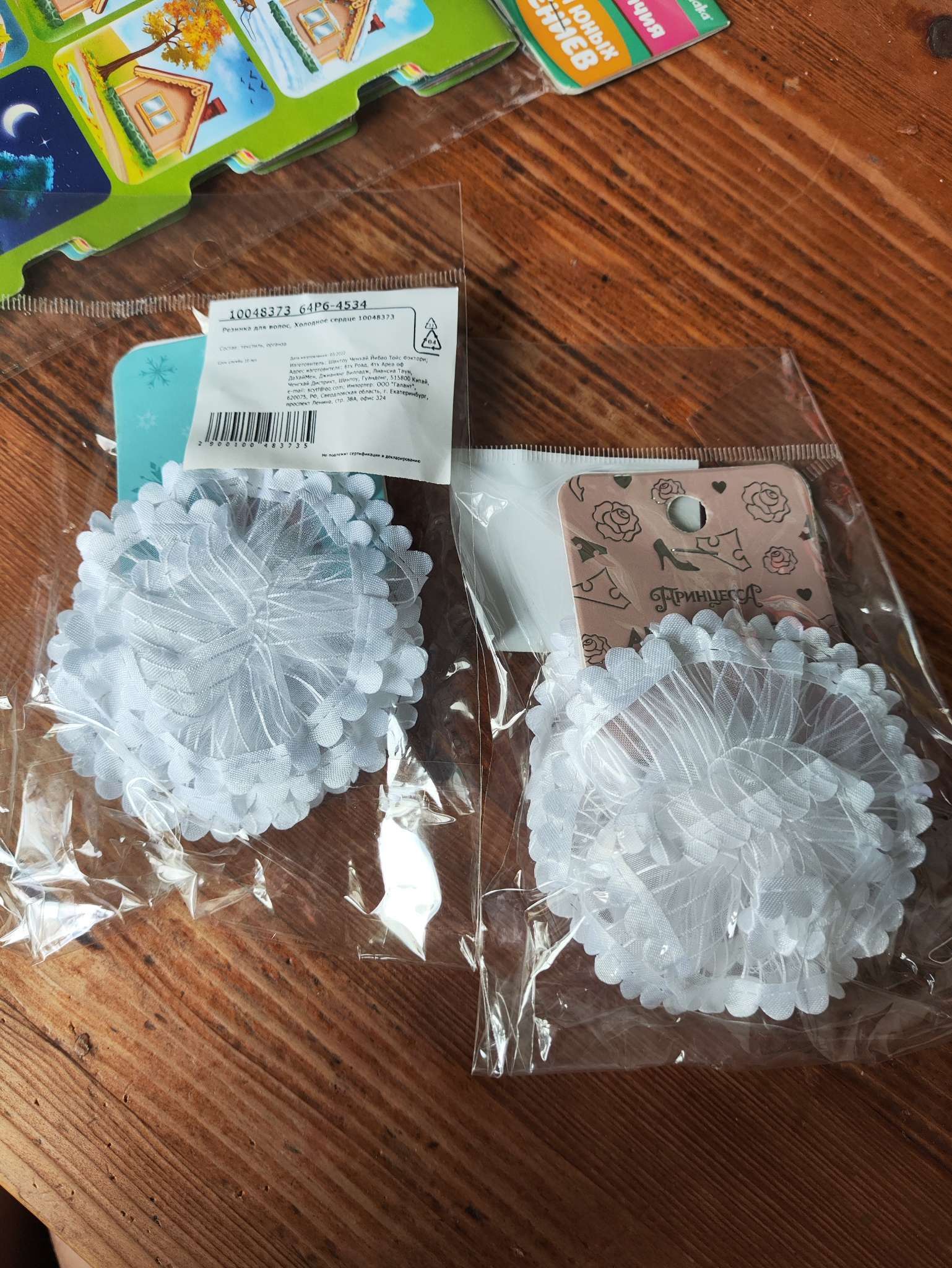 Фотография покупателя товара Бант для волос на резинке, белый, 2 штуки, 7 см, Коты аристократы - Фото 1