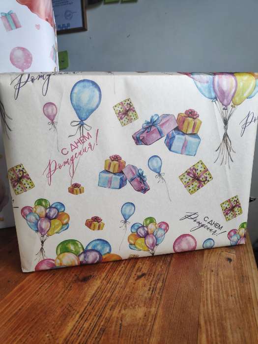 Фотография покупателя товара Бумага упаковочная крафт «Воздушный букет», 70×100 см,1 лист - Фото 2