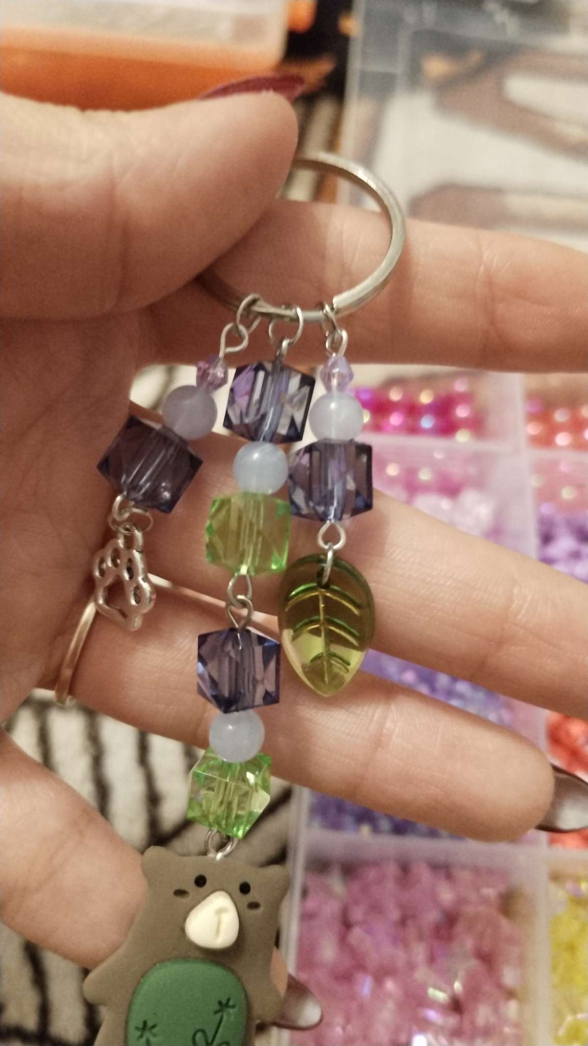 Фотография покупателя товара Бусины пластик "Кристалл многогранник. Ночная синь" прозрачный набор 20 гр 1х1х1 см - Фото 1