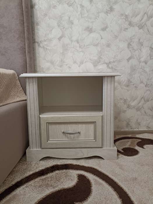 Фотография покупателя товара Тумба прикроватная «Сохо» 32.17, 550 × 374 × 518 мм, бетон пайн белый / бетон пайн патина - Фото 1