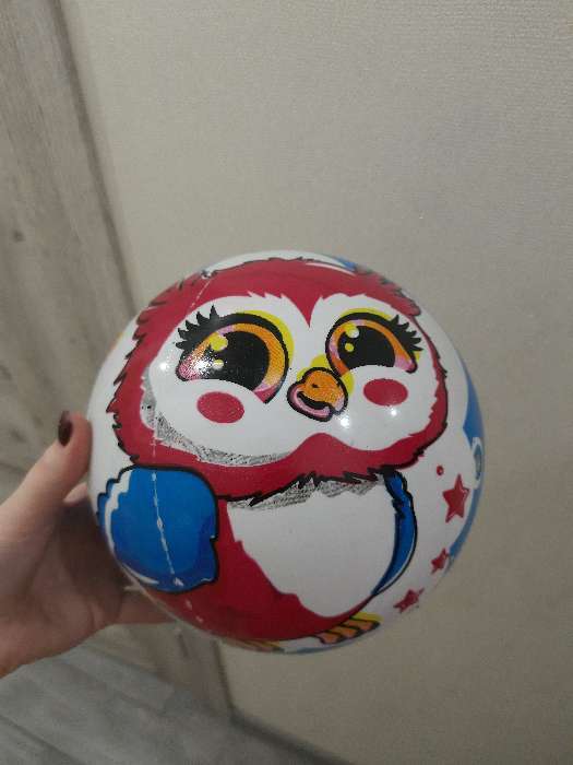 Фотография покупателя товара Мяч детский ZABIAKA «Совушка», d=22 см, 60 г