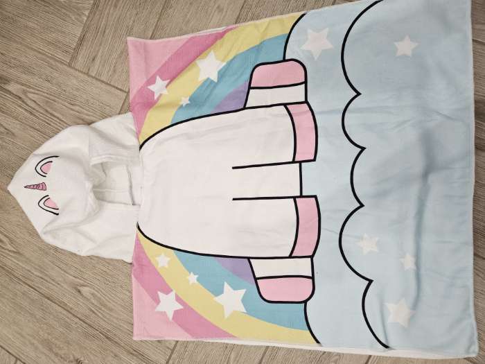 Фотография покупателя товара Полотенце - пончо детское LoveLife «Единорог», 60×120 см - Фото 2