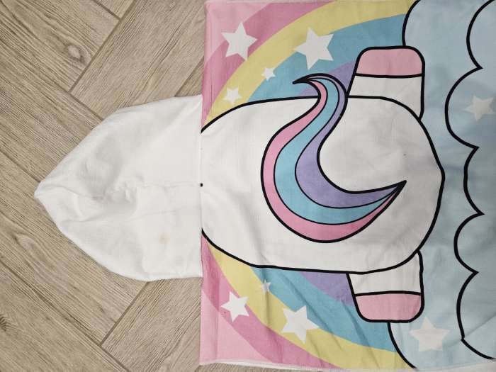 Фотография покупателя товара Полотенце - пончо детское LoveLife «Единорог», 60×120 см - Фото 3