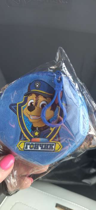 Фотография покупателя товара Кошелек детский для девочки на молнии, плюшевый круглый, 9х9 см, Щенячий патруль - Фото 1