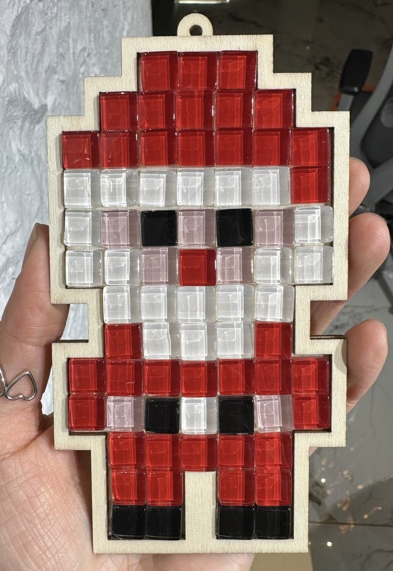 Фотография покупателя товара Набор для творчества «Ёлочная игрушка. Мозаика», 2 шт., керамическая - Фото 3