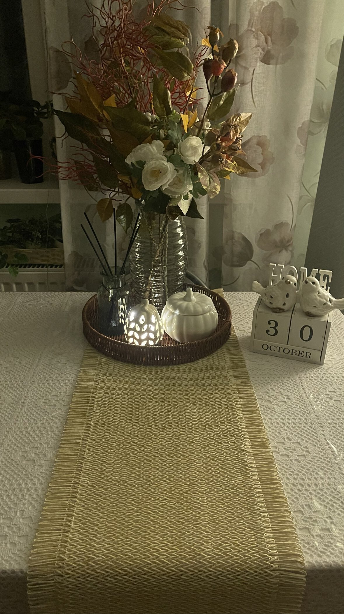 Фотография покупателя товара Дорожка на стол SL Home, 30×120 см, зелёная - Фото 3