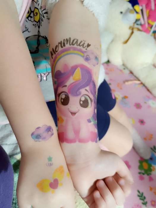 Фотография покупателя товара Переводные татуировки детские «Авокадо», тату — 1 шт. - Фото 2