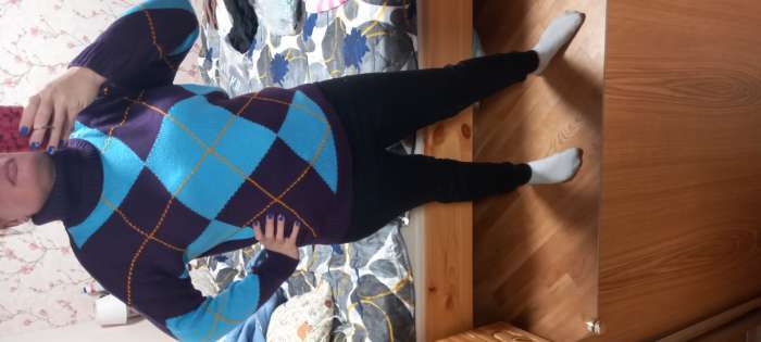 Фотография покупателя товара Джемпер женский MINAKU: Casual collection, бирюзовый, размер 42-44 - Фото 5