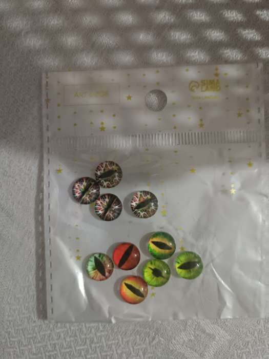 Фотография покупателя товара Декор для творчества стекло "Змеиный глаз" набор 10 шт - Фото 1
