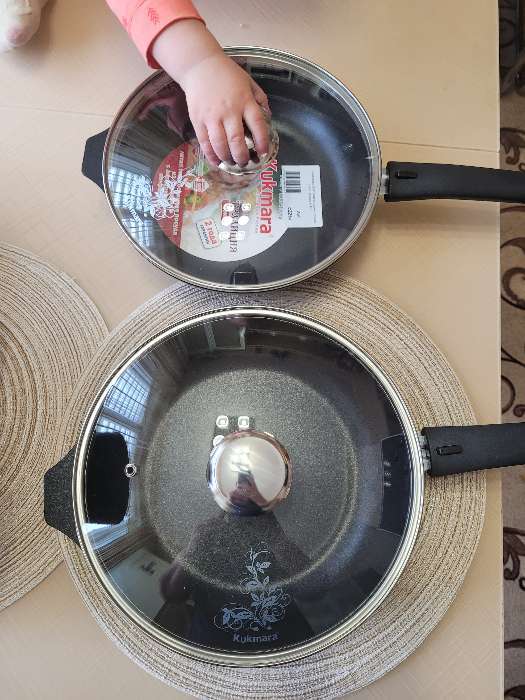 Фотография покупателя товара Набор кухонной посуды «Традиция №1», антипригарное покрытие, крышка, цвет чёрный - Фото 2