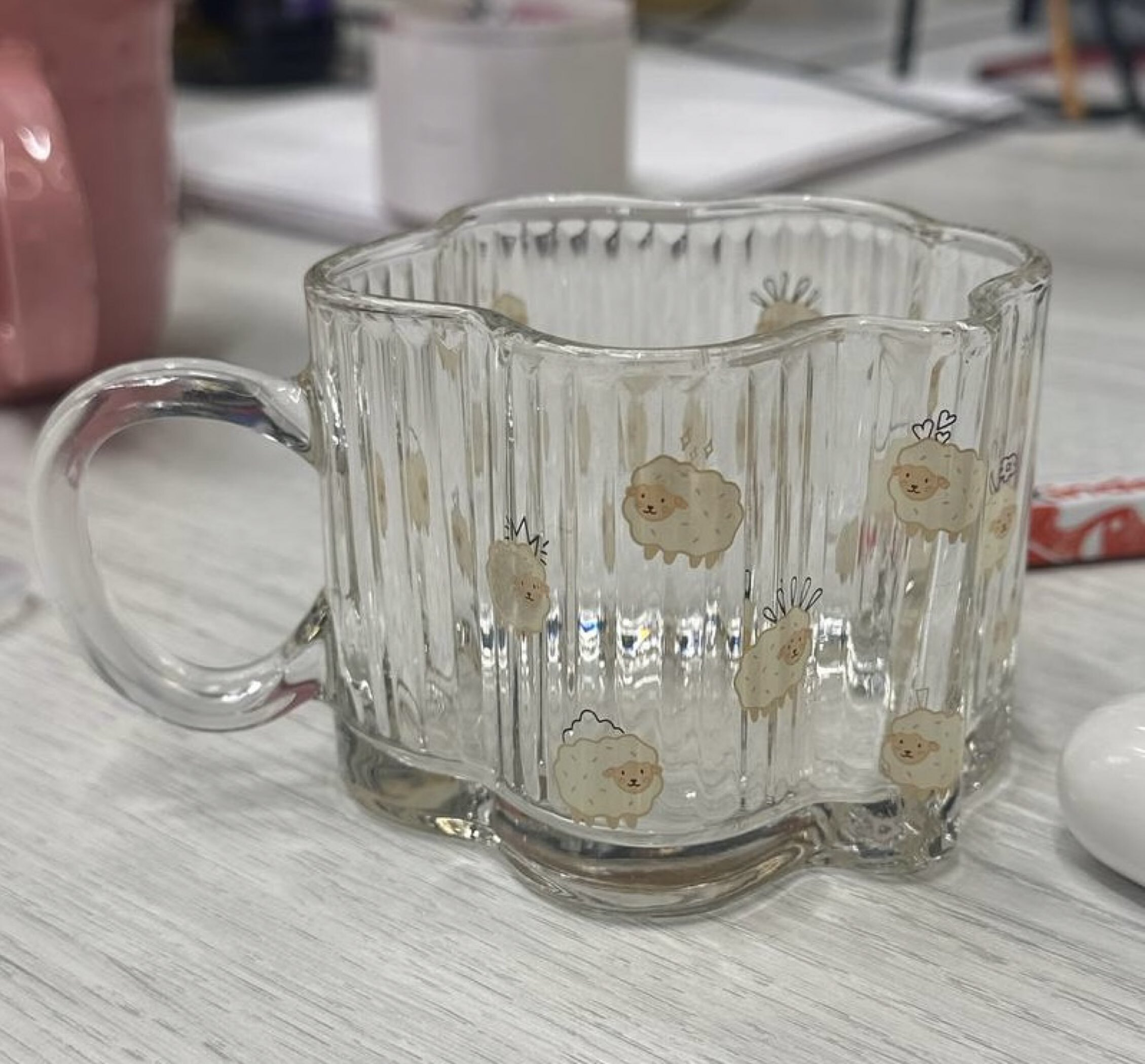 Фотография покупателя товара Кружка стеклянная «Барашки», 260 мл - Фото 9