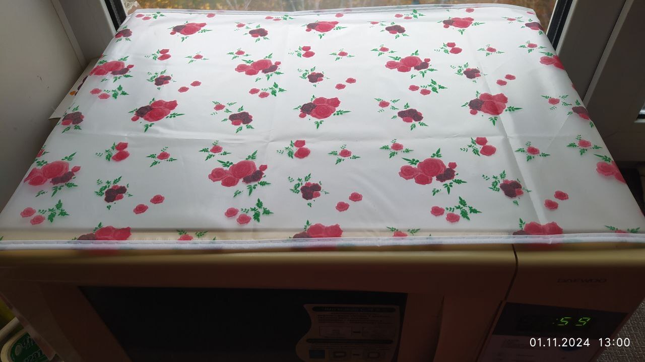 Фотография покупателя товара Чехол для микроволновой печи Доляна, 85×35 см, ЭВА - Фото 1