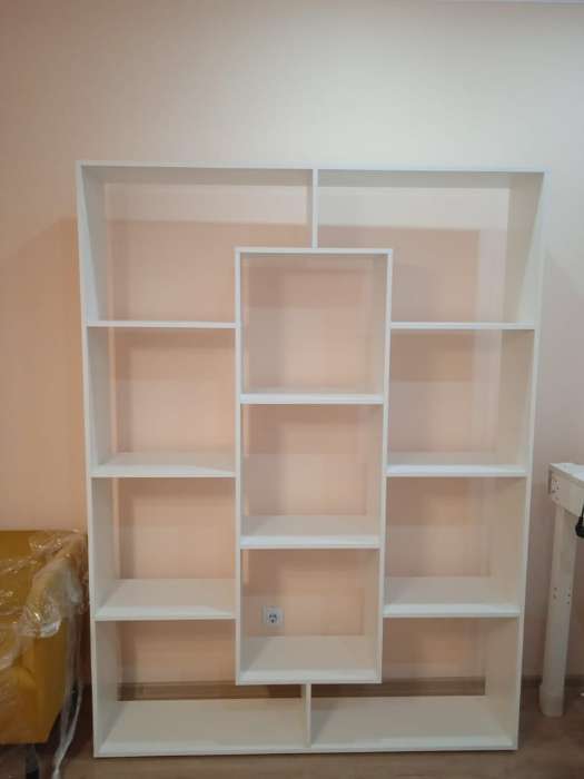 Фотография покупателя товара Стеллаж-перегородка «Кристи», 1500×297×2036 мм, цвет белый - Фото 3