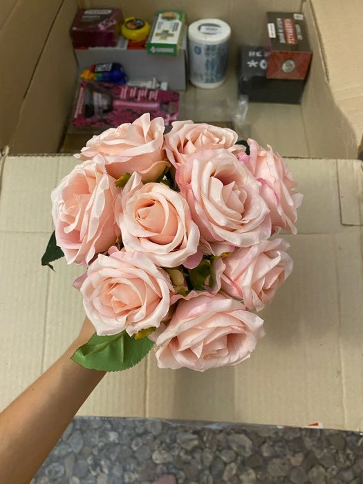 Фотография покупателя товара Букет-дублер «Любовь навсегда», розовые розы, 9 цветков - Фото 1