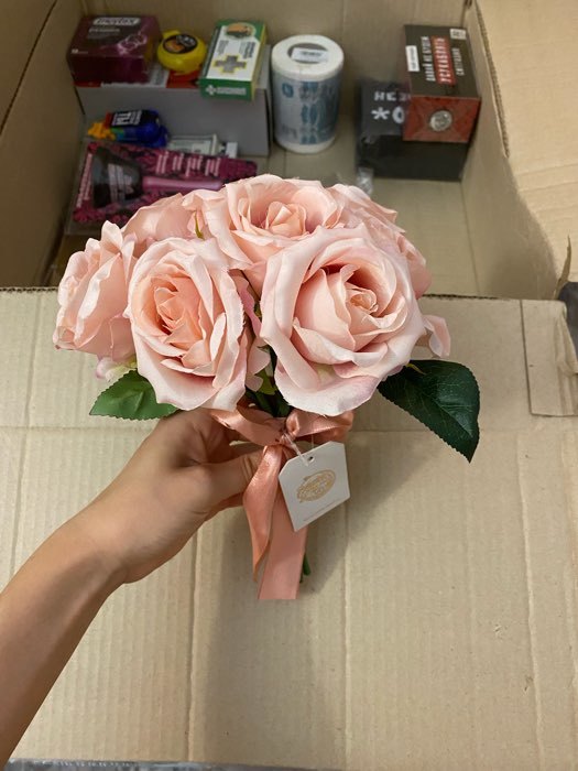 Фотография покупателя товара Букет-дублер «Любовь навсегда», розовые розы, 9 цветков - Фото 2