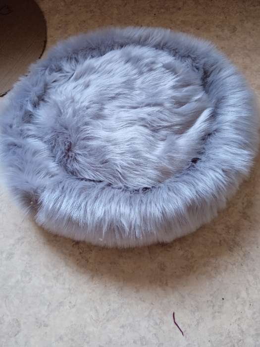 Фотография покупателя товара Ткань для рукоделия, «Мех» на трикотажной основе, лоскут 100 × 150 см, цвет серый - Фото 1