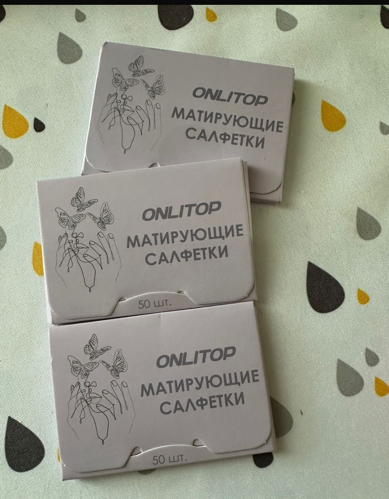 Фотография покупателя товара Матирующие салфетки «Colorful», 50 шт, цвет сиреневый - Фото 1