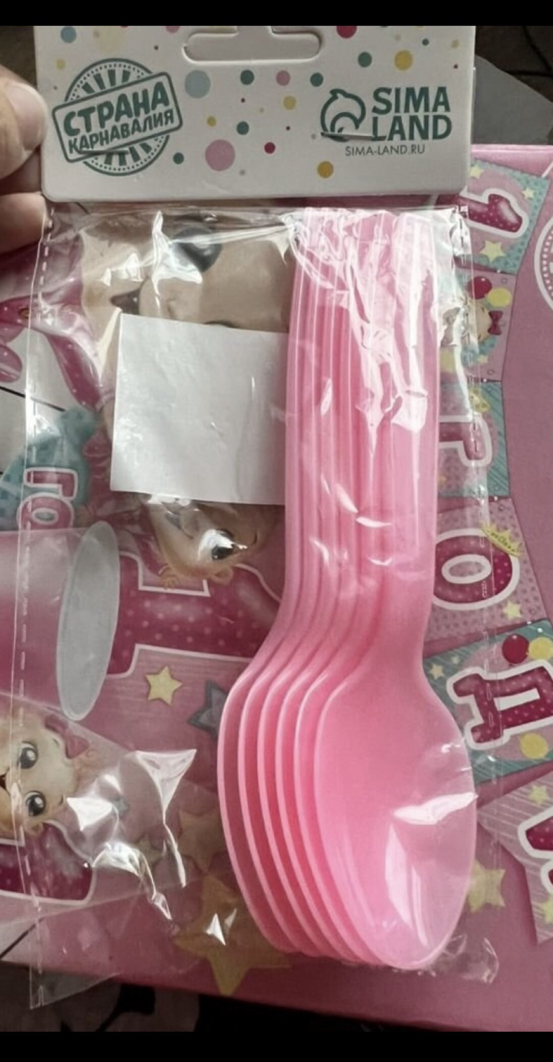 Фотография покупателя товара Ложки пластиковые, 6 шт., МИКС - Фото 1