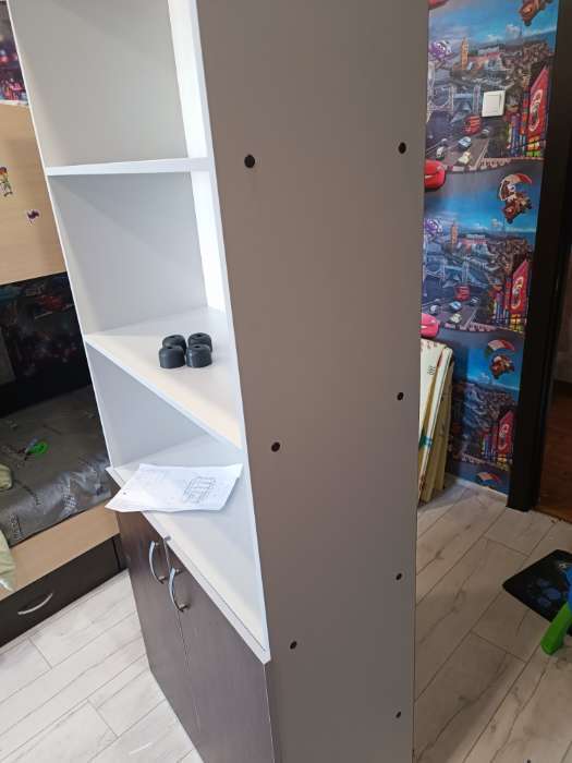 Фотография покупателя товара Шкаф-стеллаж 5-ти ярусный, 802х370х1994, Венге/Серый - Фото 3