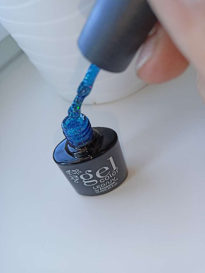 Фотография покупателя товара Гель-лак для ногтей "Искрящийся бриллиант", трёхфазный LED/UV, 10мл, цвет 001 серебряный - Фото 10