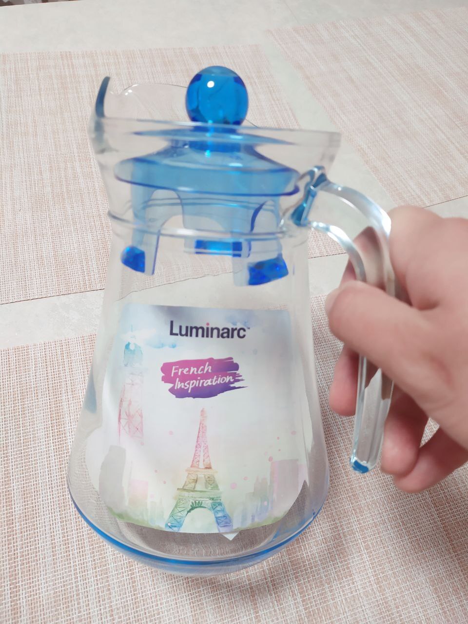 Фотография покупателя товара Кувшин Luminarc Arc, 1.3 л, стекло, голубой - Фото 4