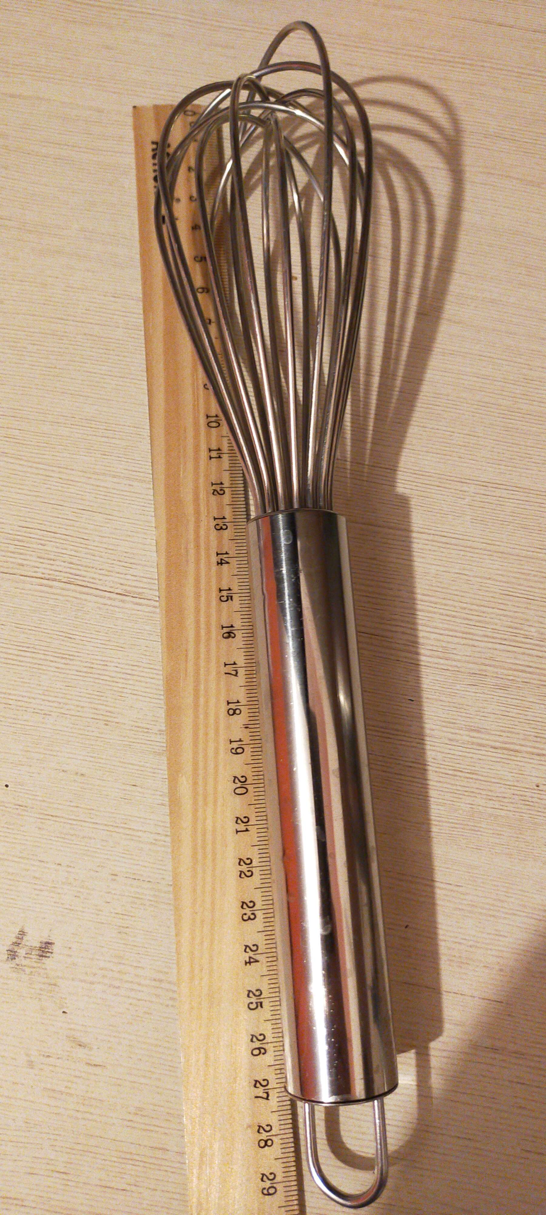 Фотография покупателя товара Венчик для взбивания с толстыми струнами KONFINETTA, 37×7 см, цвет серебряный - Фото 2
