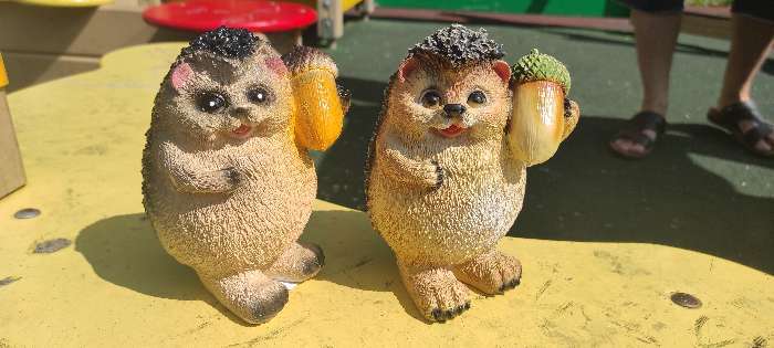 Фотография покупателя товара Садовая фигура "Ежик с желудем" 10,5х10х15,5см - Фото 1