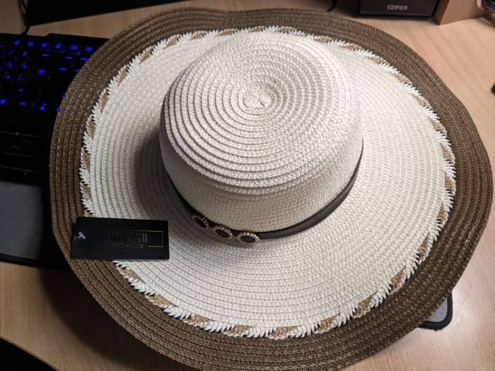 Фотография покупателя товара Шляпа женская MINAKU с широкими полями, коричневая, размер 58 - Фото 1