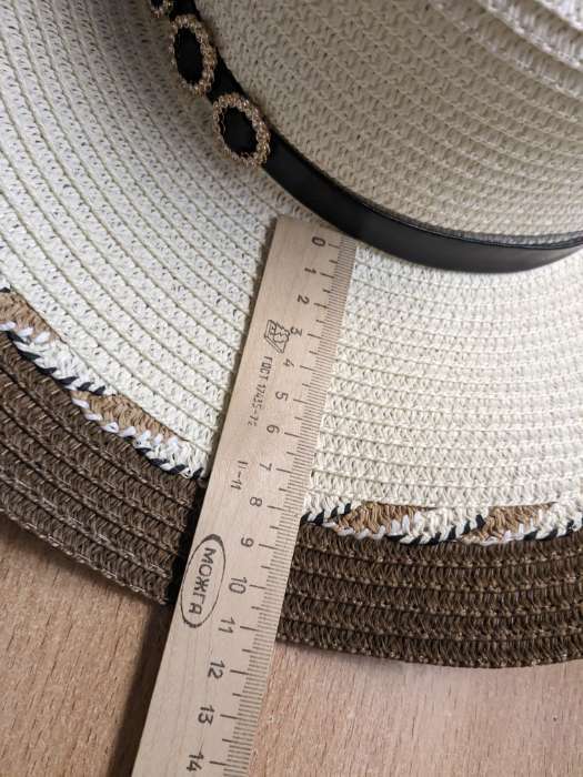 Фотография покупателя товара Шляпа женская MINAKU с широкими полями, коричневая, размер 58 - Фото 2