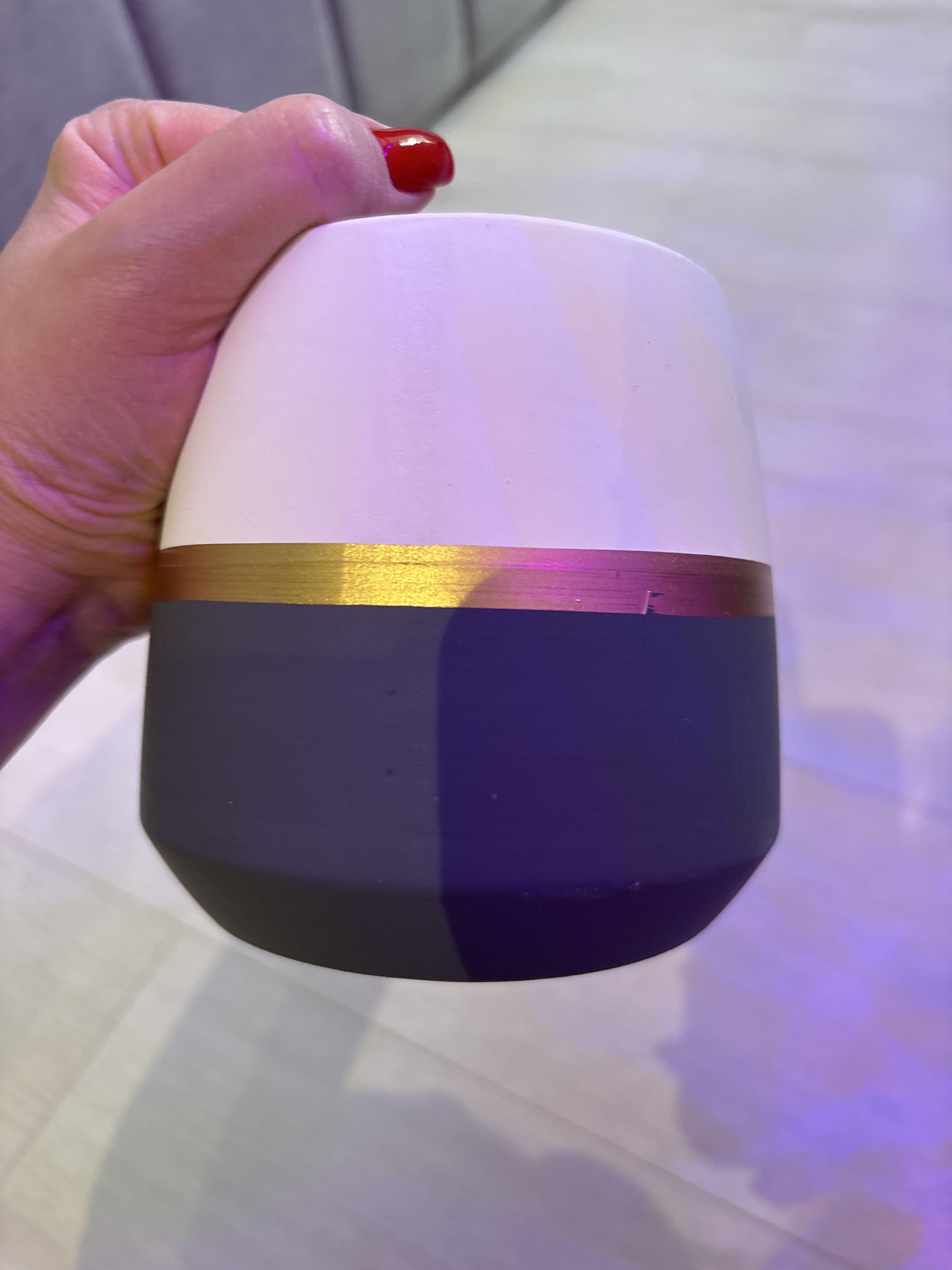 Фотография покупателя товара Кашпо для цветов «Ноа бочонок», 700 мл, d=11.5 см, h=11.5 см, МИКС - Фото 1