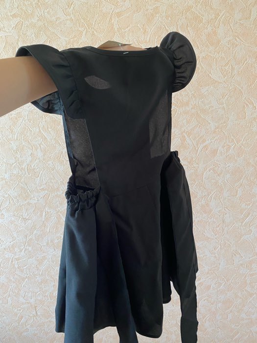 Фотография покупателя товара Школьный сарафан, цвет черный, рост 128 - Фото 3
