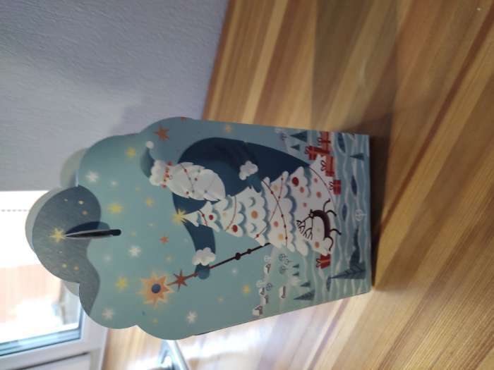 Фотография покупателя товара Подарочная коробка новогодняя Фигурная малая «Визит» 11.1×5.8×20.5 см - Фото 4