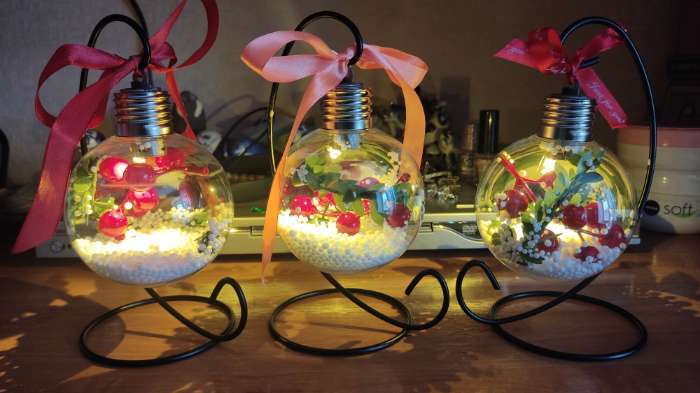 Фотография покупателя товара Ёлочный шар «Новый год», 1 LED, от батареек, свечение тёплое белое - Фото 14