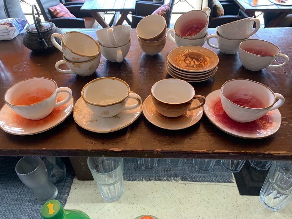 Фотография покупателя товара Чайная пара фарфоровая Доляна «Млечный путь», 2 предмета: чашка 220 мл, блюдце d=13,5 см, цвет коричневый