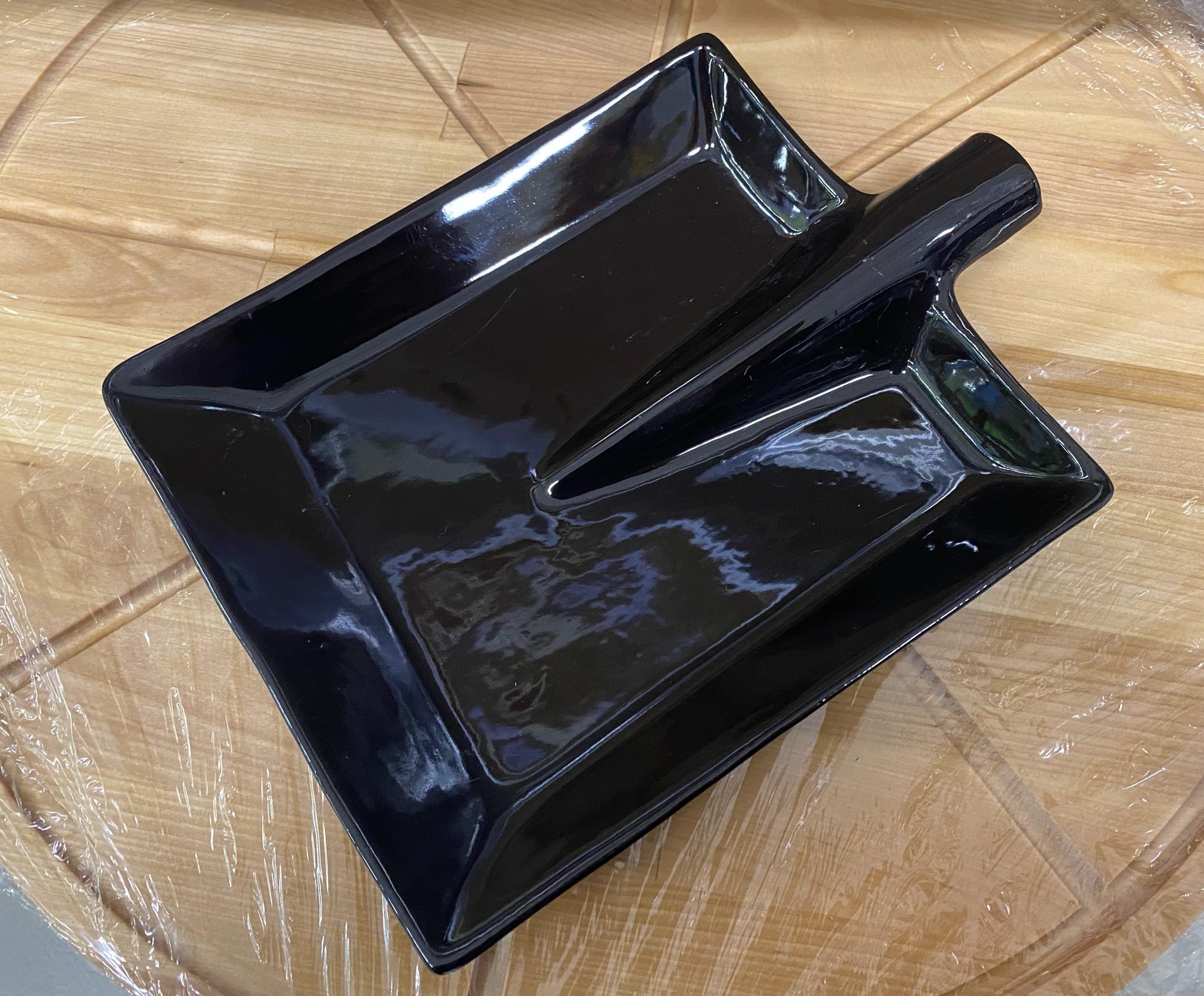 Фотография покупателя товара Блюдо для подачи "Лопата", чёрное, 24.5 см