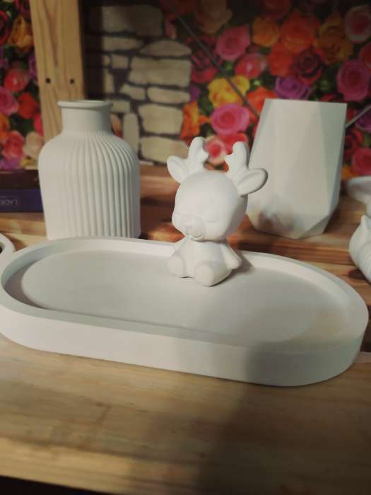 Фотография покупателя товара Молд для заливки новогодний «Оленёнок», силикон, 6×3×6 см, прозрачный - Фото 10