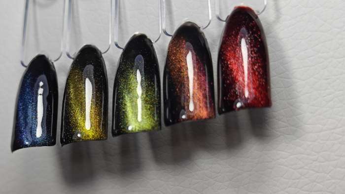 Фотография покупателя товара Гель лак для ногтей, кошачий глаз, неоновый, трехфазный, 10 мл, LED/UV, оранжевый (44) - Фото 1